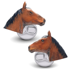 "Stewball" Horse Head Cufflinks