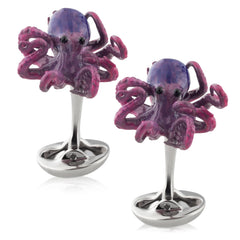 "Sixteen Legs" Octopus Cufflinks