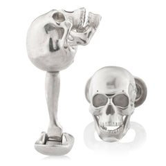 "Poor Yorick" Faceted Skull Cufflinks