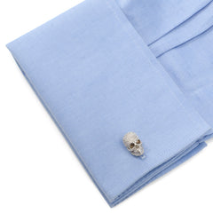 "Punks Not Dead" Skull Cufflinks