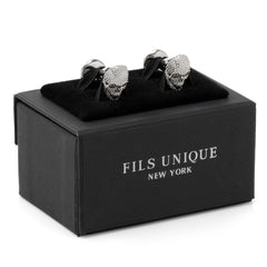 "Punks Not Dead" Skull Cufflinks