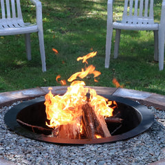 Heavy-Duty Steel Portable Above Ground or In-Ground Round Fire Pit Liner Ring