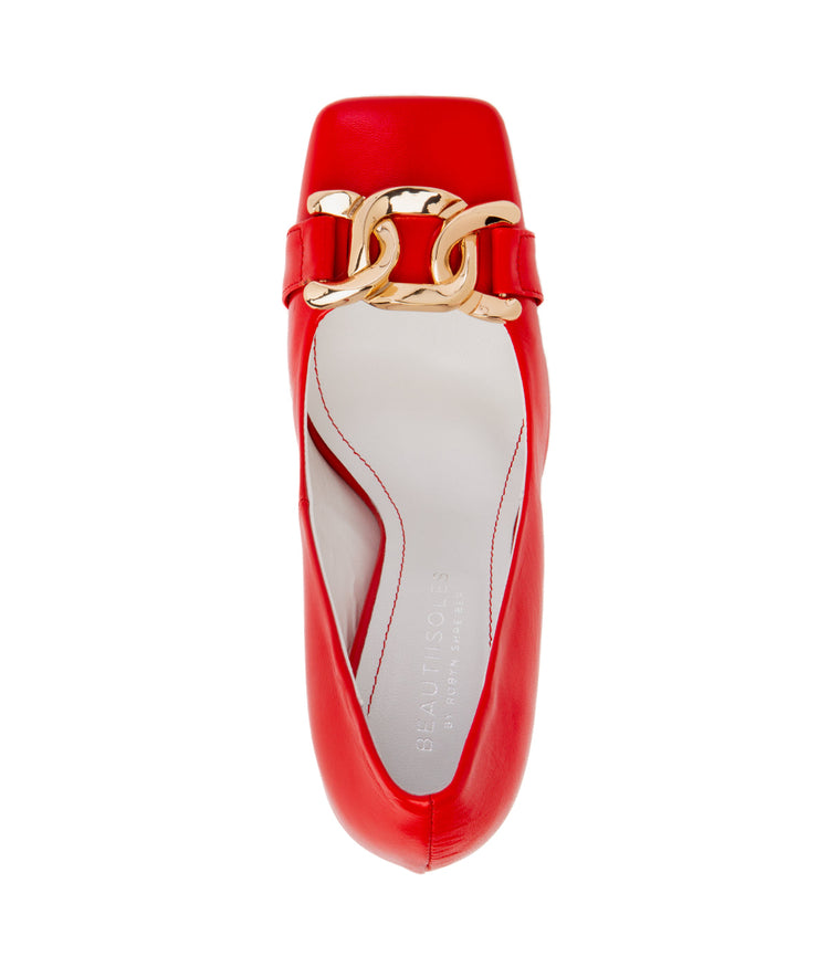 FRANCA High Heel Pump Ladies Sandals RED