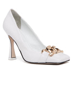 FRANCA High Heel Pump Ladies Sandals WHITE