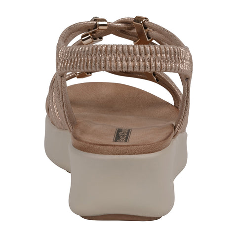Women's Fran Gold Strappy Wedge Sandals