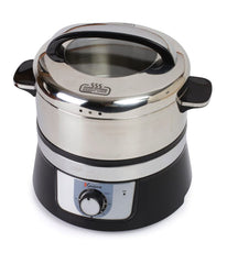 Stainless Steel Electric Food Steamer Black