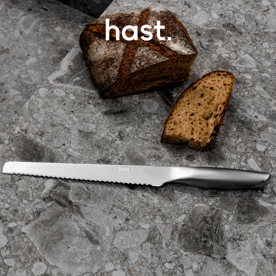  Hast Hast Selection Series Design Bread Knife by Hast - Matte Silver - Bonton