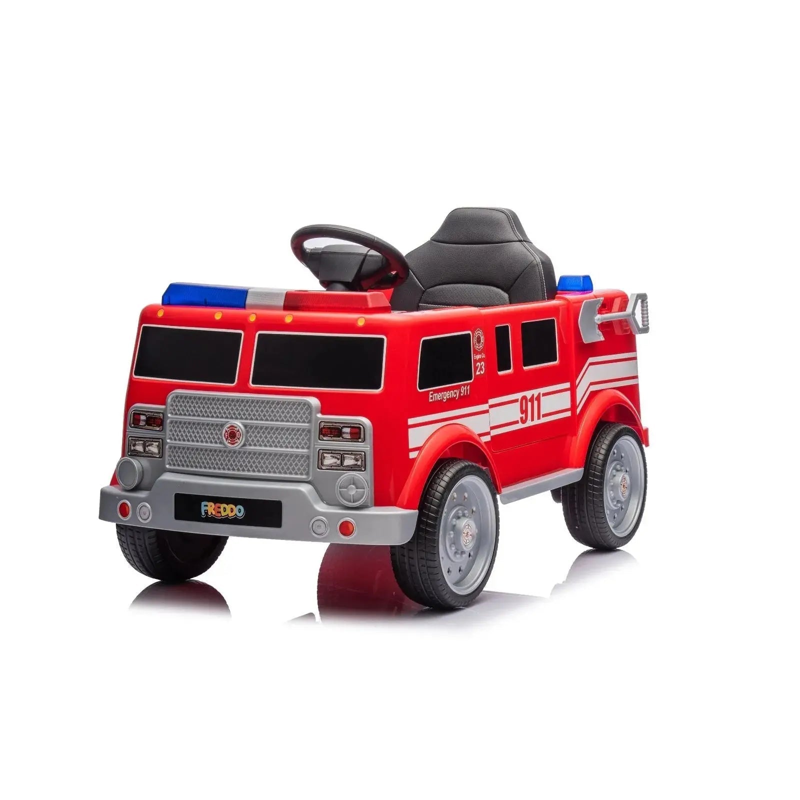  Freddo 12V Freddo Fire Truck 1 Seater Ride On - Red - Bonton