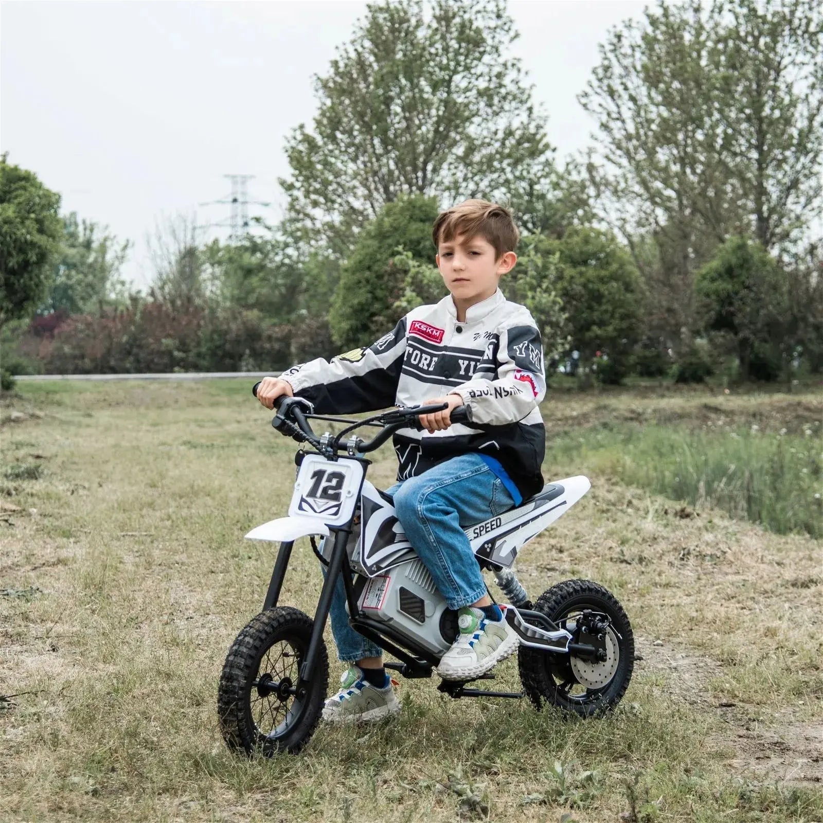  Freddo 36V Freddo Electric Dirt Bike With Brushless Motor - White - Bonton