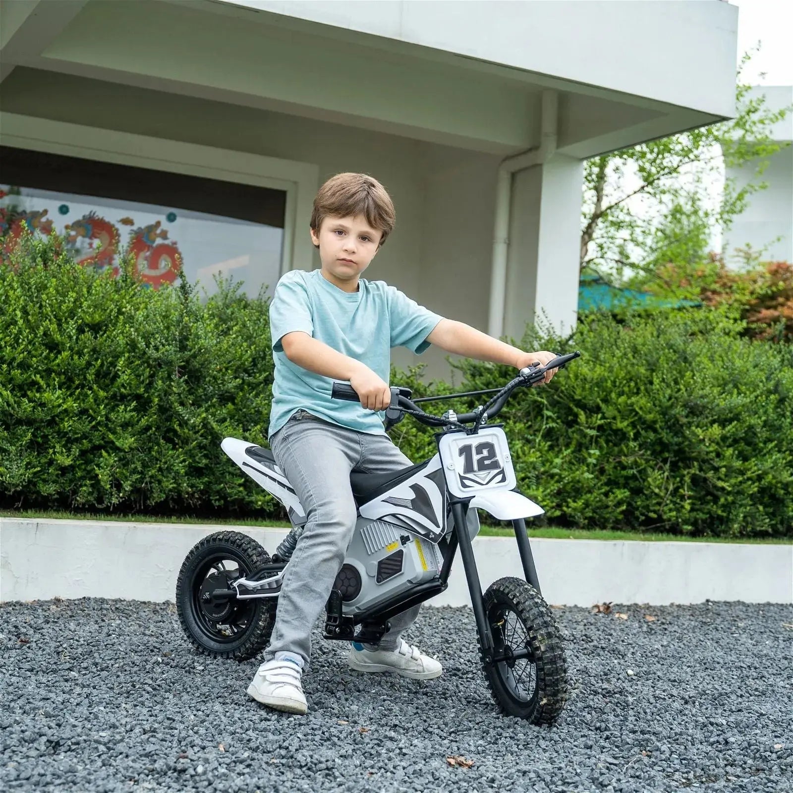  Freddo 36V Freddo Electric Dirt Bike With Brushless Motor - White - Bonton
