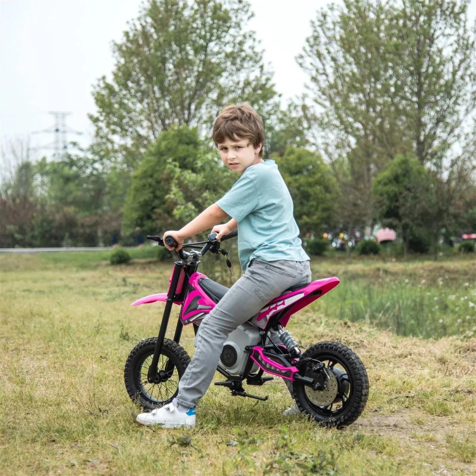  Freddo 36V Freddo Electric Dirt Bike With Brushless Motor - White - Bonton
