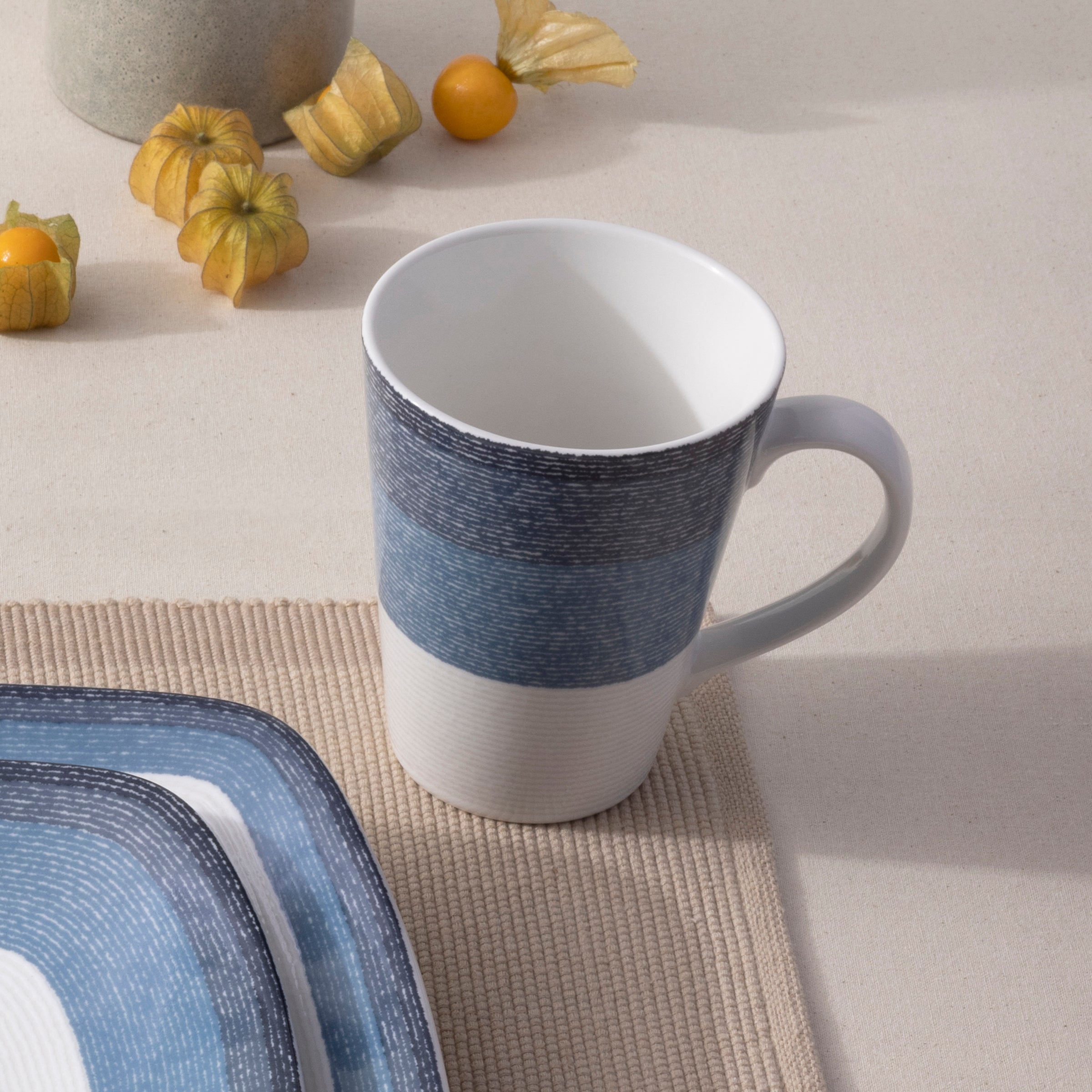  Noritake Colorscapes Layers 4-Piece Square Place Setting - Navy - Bonton