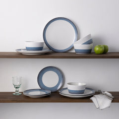 Colorscapes Layers 12-Piece Coupe Dinnerware Set, Service For 4