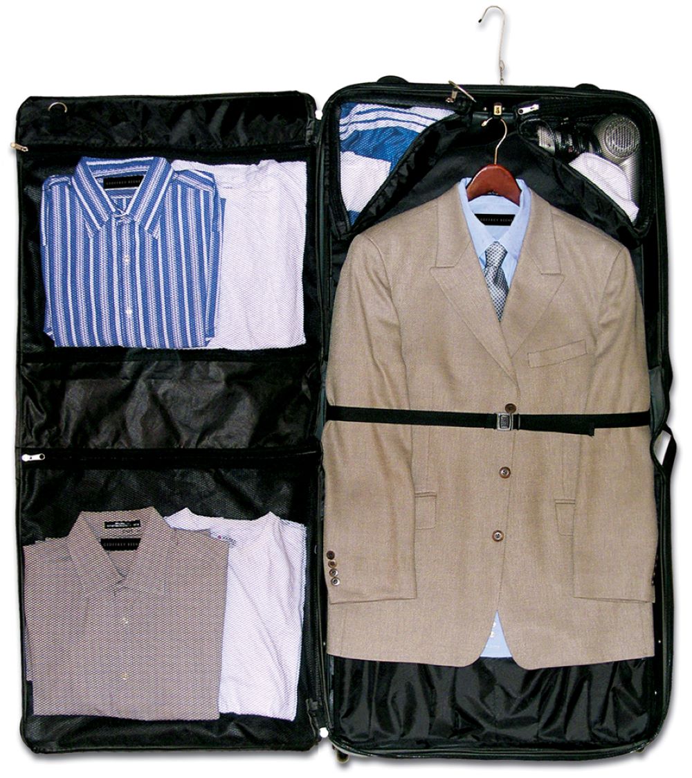  Geoffrey Beene Geoffrey Beene Rolling Garment Carrier Luggage, Black - Default Title - Bonton