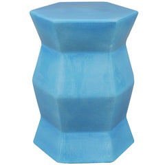 Moderno Geometric Ceramic Garden Stool 17.25"