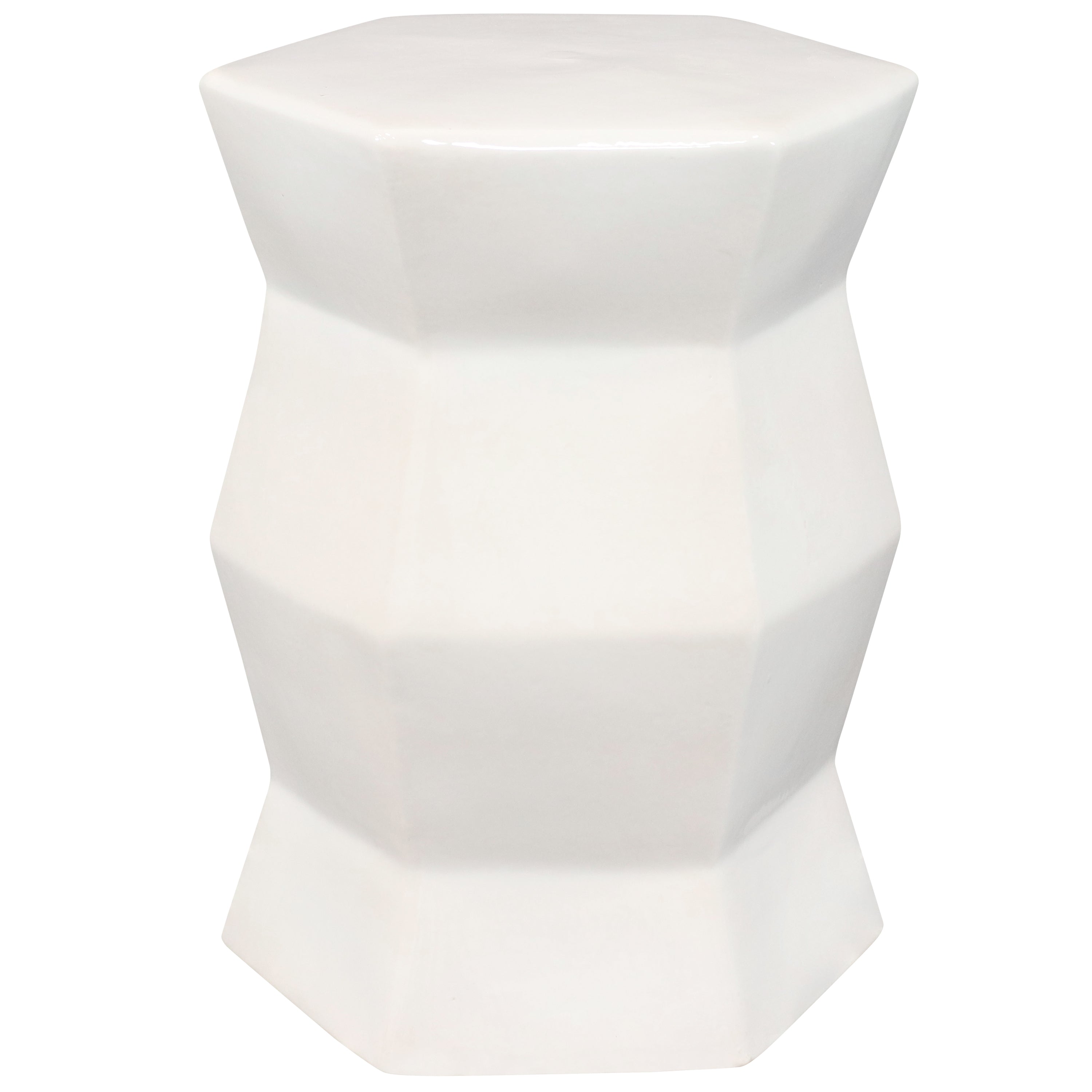  Sunnydaze Decor Moderno Geometric Ceramic Garden Stool 17.25