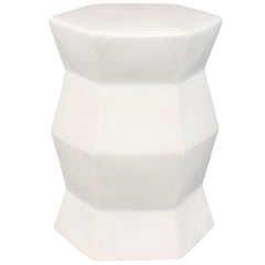 Moderno Geometric Ceramic Garden Stool 17.25"