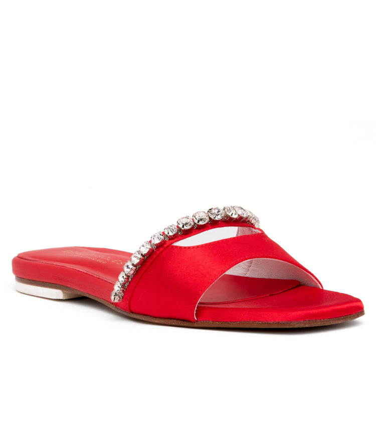 GEMMA Slip-on Wedding Flat Ladies Shoes RED