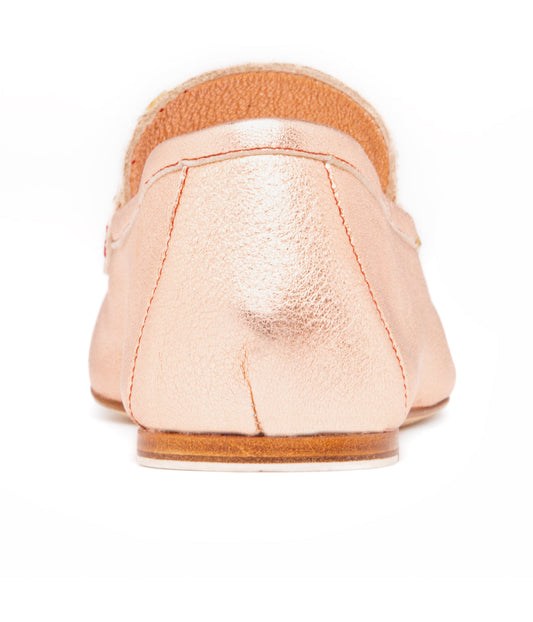 GIULIANA Leather Flat Ladies Loafers NUDE