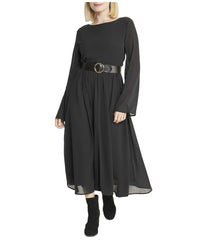 Belted Long Sleeve Dress