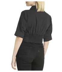 Cropped Corseted Shirt