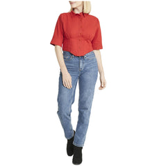 Cropped Corseted Shirt