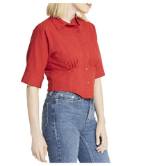 Cropped Corseted Shirt