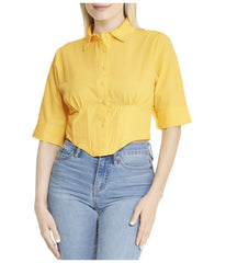 Cropped Corseted Shirt