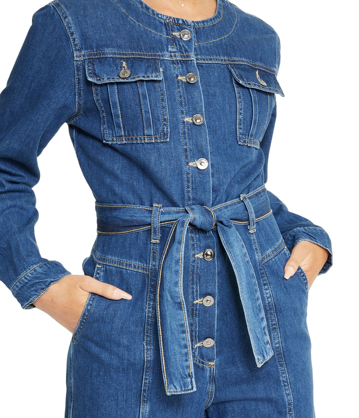  Denim Jumpsuit - Blue - Bonton