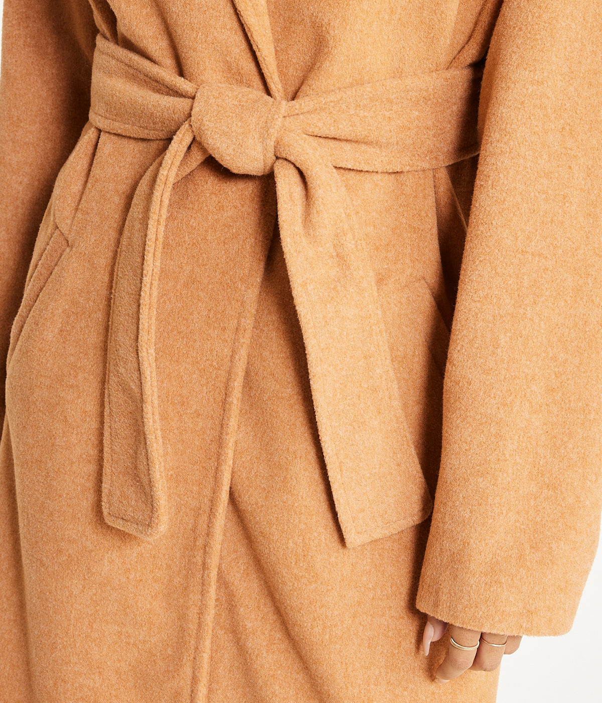  Belted Trench Coat - Camel - Bonton