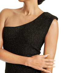 One Shoulder Shimmer Dress