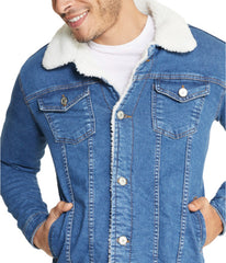 Sherpa Collar Light Blue Denim Jacket