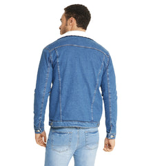 Sherpa Collar Light Blue Denim Jacket