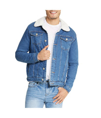 Sherpa Collar Light Blue Denim Jacket