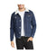 Sherpa Collar Dark Blue Denim Jacket