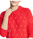 Embellished Cable Pullover