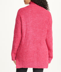 Bejewelled Cable Mock Neck Sweater