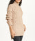 Bejewelled Cable Mock Neck Sweater