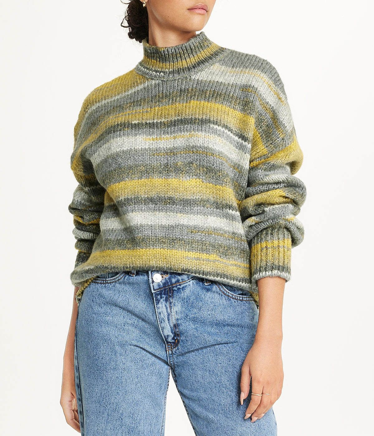  Stripe Sweater - Grey - Bonton