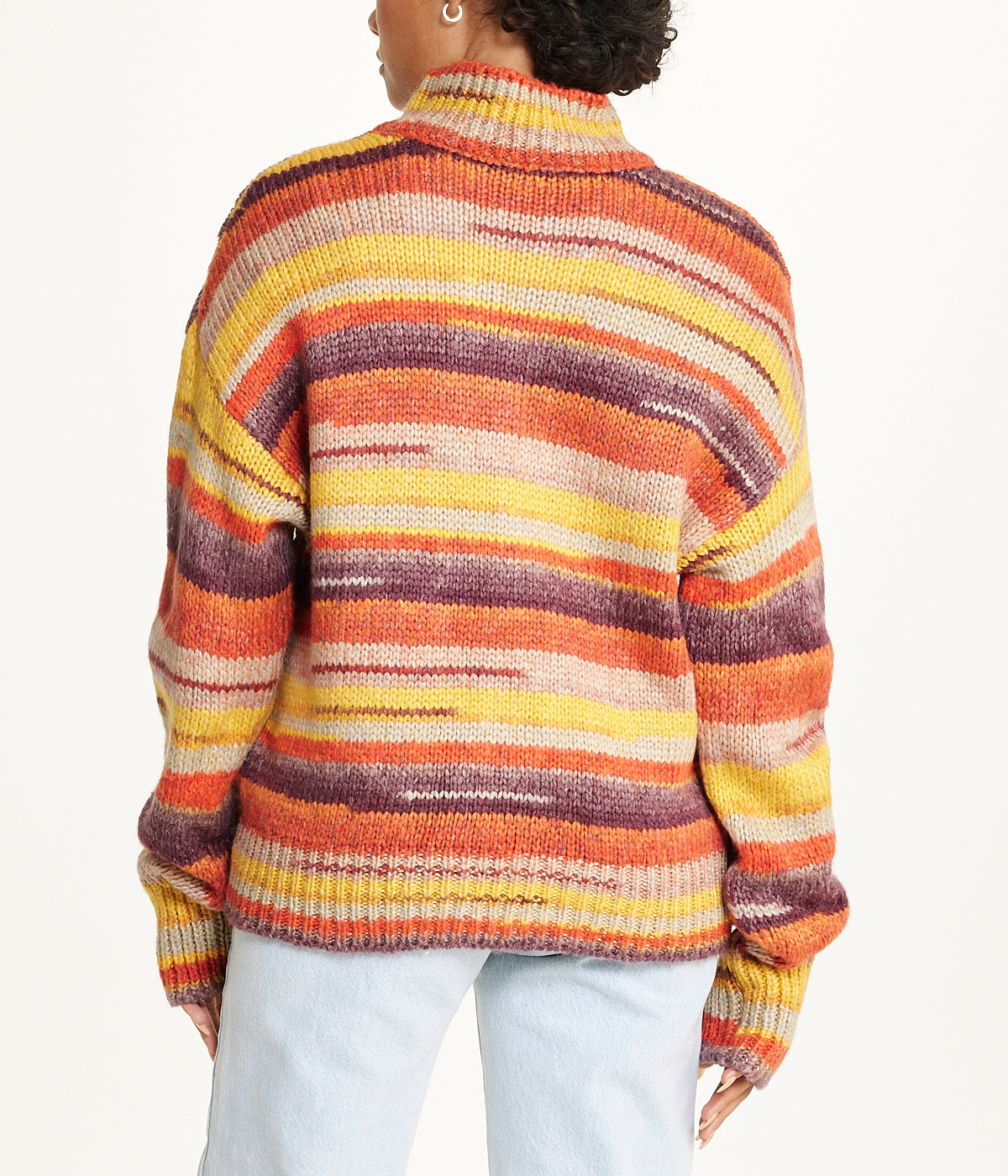  Stripe Sweater - Orange - Bonton