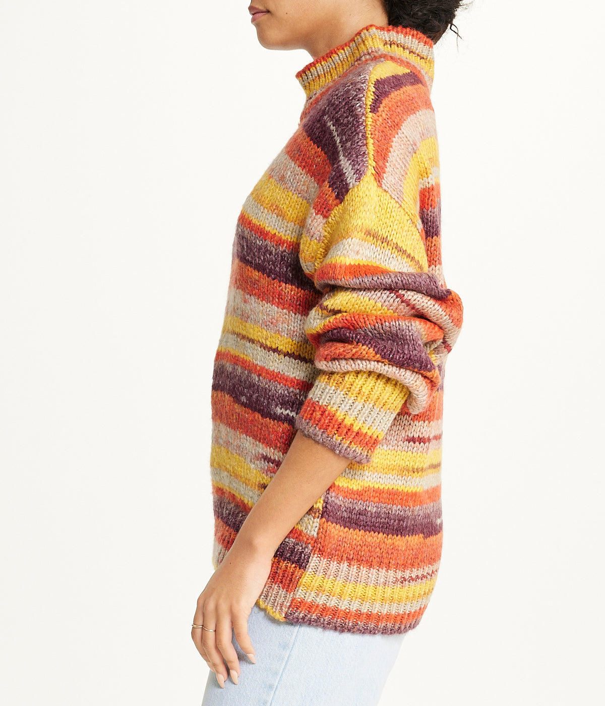  Stripe Sweater - Orange - Bonton