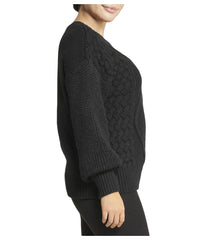 Cable Knit Cropped Pullover Sweater