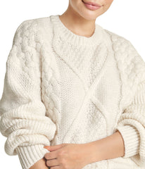 Cable Knit Cropped Pullover Sweater