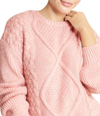 Cable Knit Cropped Pullover Sweater