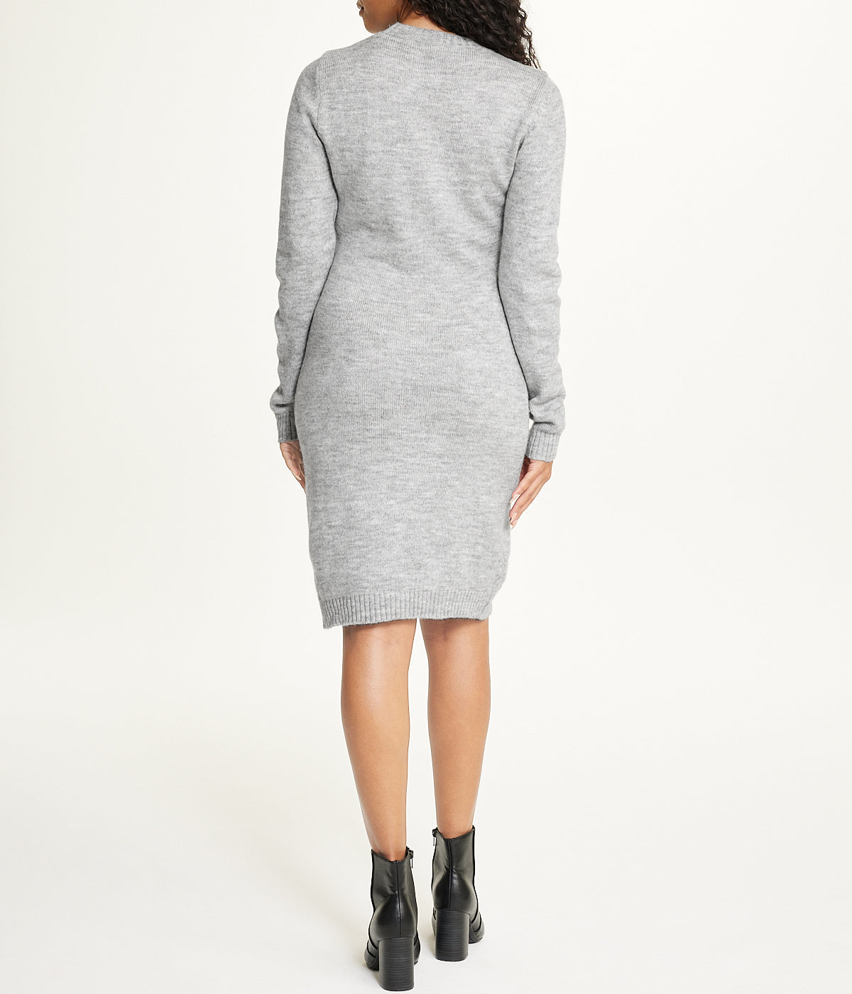  Cozy Sweater Dress - Grey - Bonton