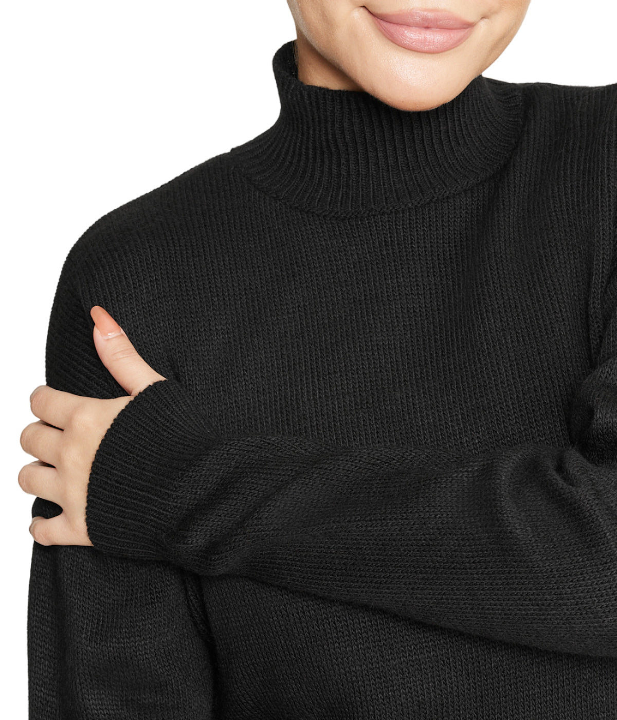  Mock Neck Sweater - Black - Bonton