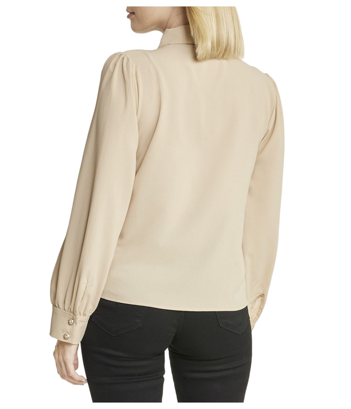  Miss Selen Tie Top Button Down - Beige - Bonton