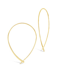 Uniquely Shaped Threader Hoop Earrings