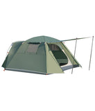 Waterproof Camping Tent With Front Porch (4-6 Person) Green