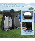 Outdoor 7.5FT Portable Pop Up Shower Privacy Tent or Dressing Changing Room For Camping Black